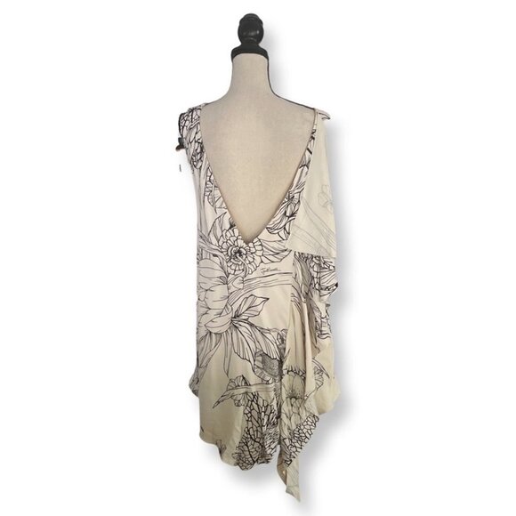 Just Cavalli beige ball floral print low back dress size 42 - Picture 3 of 10